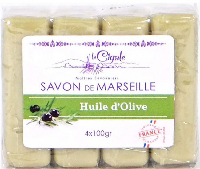 La Cigale Мыло марсельское Олива, 4х100 г La Cigale Мыло марсельское Олива, 4х100 г
