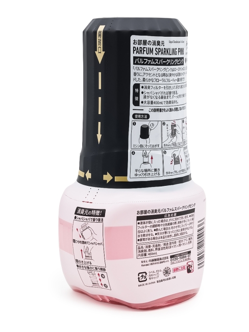 Kobayashi Жидкий дезодорант нейтрализатор запахов роза, жасмин и персик Shoshugen For Room Parfum Sparkling Pink, 400 мл Kobayashi Жидкий дезодорант нейтрализатор запахов роза, жасмин и персик Shoshugen For Room Parfum Sparkling Pink, 400 мл
