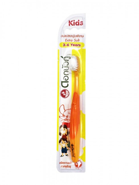 Twin Lotus Детская экстра мягкая зубная щетка Dok Bua Ku Kids Toothbrush Extra Soft (orange)