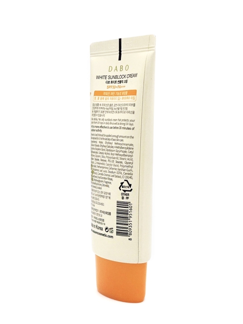 DABO Крем для лица солнцезащитный водостойкий Eco Life Style White Sunblock Cream SPF 50 / PA+++, 70 мл DABO Крем для лица солнцезащитный водостойкий Eco Life Style White Sunblock Cream SPF 50 / PA+++, 70 мл