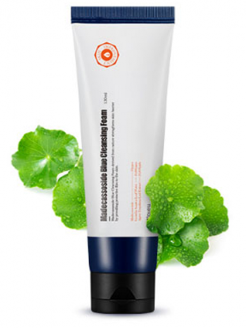 A'Pieu Madecassoside Blue Cleansing Foam Мужская пенка для умывания и бритья с мадекассосидом, 130 мл