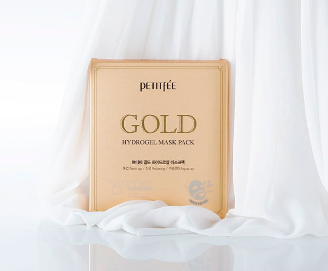 Petitfee Маска для лица гидрогелевая с золотым комплексом Gold Hydrogel Mask Pack, 5 шт