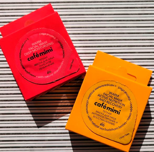 Кафе Красоты le Cafe Mimi Маска теплая Активное питание и восстановление с натуральными ягодами облепихи, 15 мл Кафе Красоты le Cafe Mimi Маска теплая Активное питание и восстановление с натуральными ягодами облепихи, 15 мл