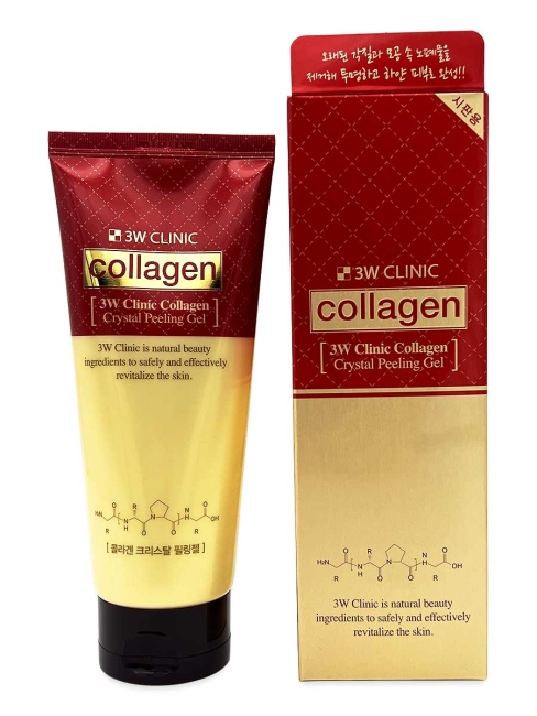 3W Clinic Восстанавливающий пилинг-скатка с коллагеном Collagen Crystal Peeling Gel, 180 мл 3W Clinic Восстанавливающий пилинг-скатка с коллагеном Collagen Crystal Peeling Gel, 180 мл