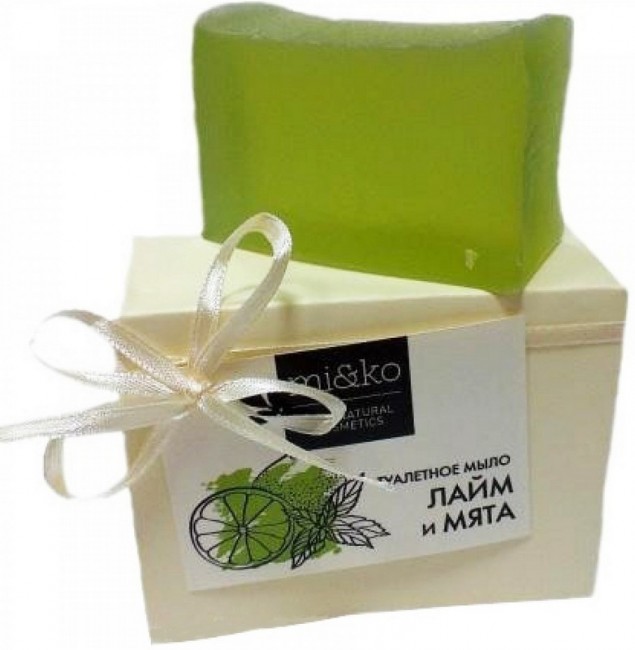MiKo Туалетное мыло Лайм и Мята, 75 г MiKo Туалетное мыло Лайм и Мята, 75 г