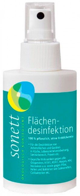 Sonett Дезинфицирующее средство для поверхностей, 100 мл Sonett Дезинфицирующее средство для поверхностей, 100 мл