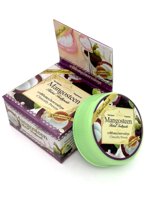 Rochjana Зубная паста отбеливающая растительная с мангостином Mangosteen Herbal Toothpaste, 30 г Rochjana Зубная паста отбеливающая растительная с мангостином Mangosteen Herbal Toothpaste, 30 г