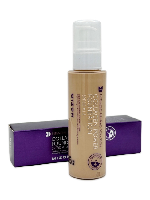 Mizon Тональный крем для лица солнцезащитный с коллагеном Collagen Power Foundation SPF 50 #13, 100 г