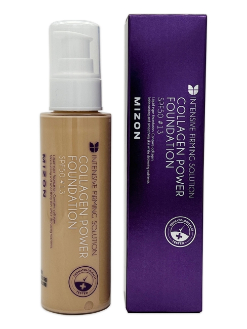 Mizon Тональный крем для лица солнцезащитный с коллагеном Collagen Power Foundation SPF 50 #13, 100 г