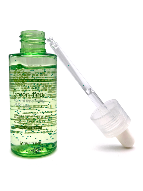 3W Clinic Ампульная ночная сыворотка с зеленым чаем Green Tea Natural Time Sleep Ampoule, 60 мл