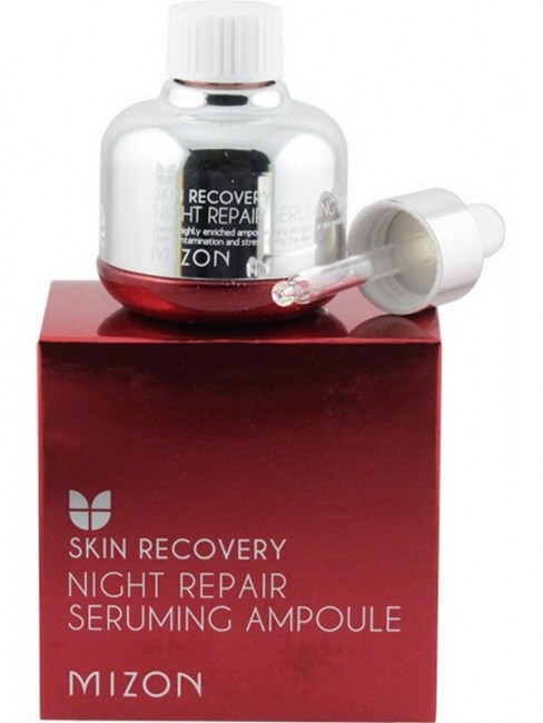 MIZON Night Repair Seruming Ampoule Восстанавливающая ночная омолаживающая сыворотка, 30 мл