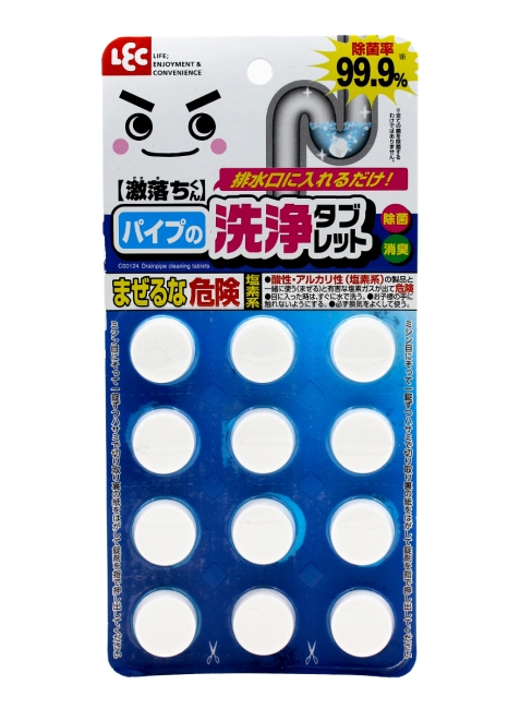 LEC Таблетки для прочистки засоров в сточных трубах 4,5 г х 12 таблеток