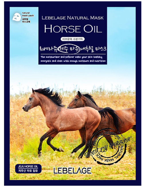 Lebelage Jeju Mayu Natural Mask Тканевая маска для лица с лошадиным маслом, 23 мл