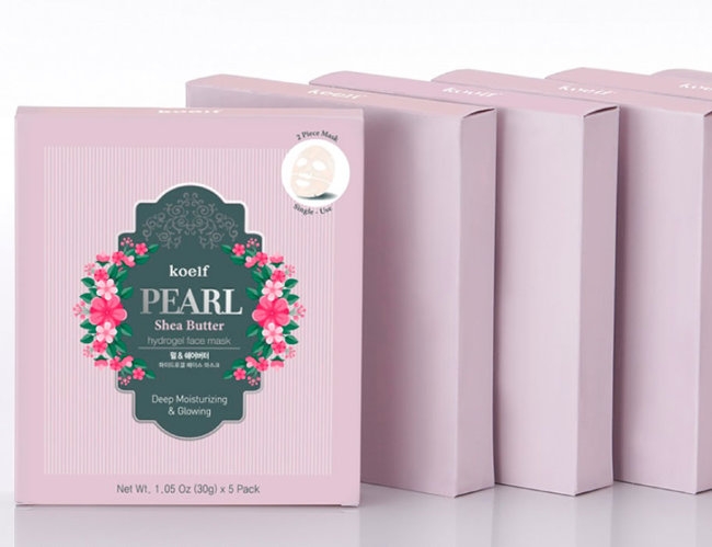 Koelf Pearl & Shea Butter Mask Гидрогелевая маска для лица с маслом ши и жемчужной пудрой, 5 шт Koelf Pearl & Shea Butter Mask Гидрогелевая маска для лица с маслом ши и жемчужной пудрой, 5 шт