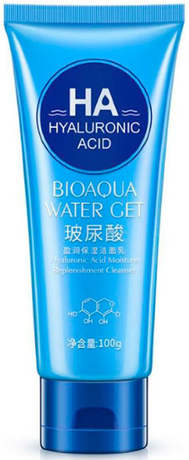 Bioaqua Water Get Hyaluronic Acid Пенка для умывания с гиалуроновой кислотой, 100 г 