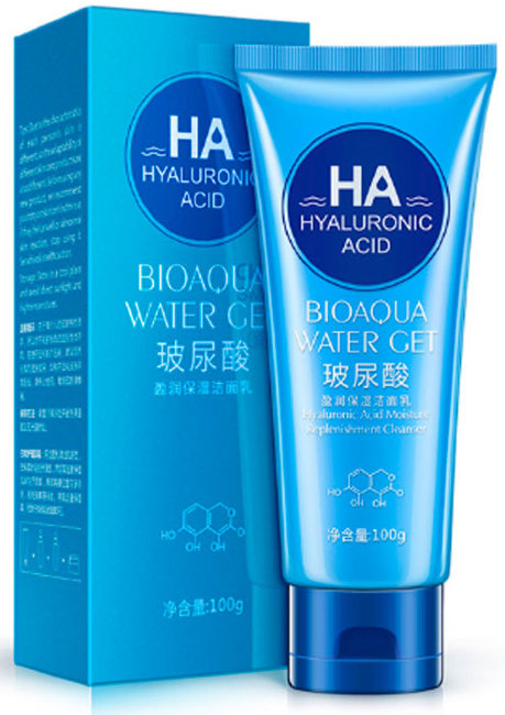 Bioaqua Water Get Hyaluronic Acid Пенка для умывания с гиалуроновой кислотой, 100 г 