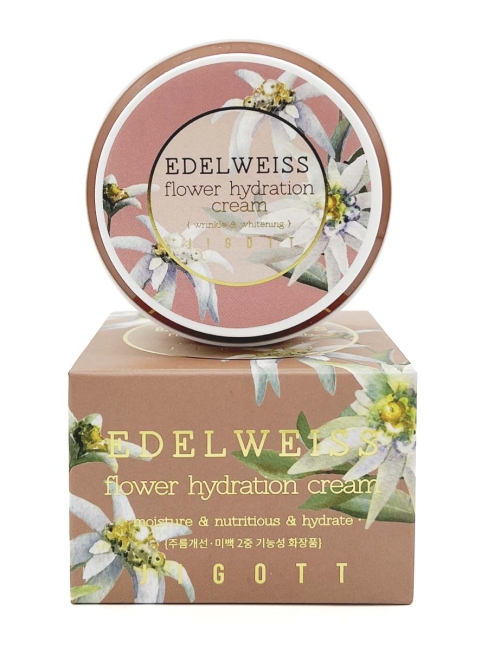 Jigott Питательный крем для лица с экстрактом Эдельвейса Edelweiss Flover Hydration Cream, 100 мл Jigott Питательный крем для лица с экстрактом Эдельвейса Edelweiss Flover Hydration Cream, 100 мл