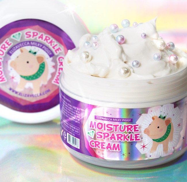 Elizavecca Milky Piggy Moisture Sparkle Cream Увлажняющий крем для лица Сияние, 100 г Elizavecca Milky Piggy Moisture Sparkle Cream Увлажняющий крем для лица Сияние, 100 г