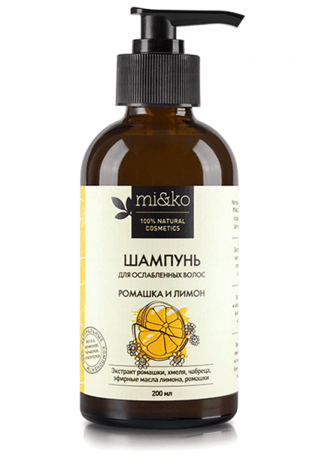 MiKo Шампунь Ромашка и лимон для светлых волос, 200 мл MiKo Шампунь Ромашка и лимон для светлых волос, 200 мл