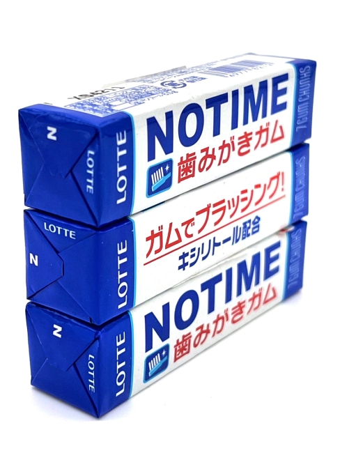 LOTTE Жевательная резинка для чистки зубов "Нотайм" ментол, комплект из 3 пачек NOTIME Chewing Gum, 3*30 г LOTTE Жевательная резинка для чистки зубов "Нотайм" ментол, комплект из 3 пачек NOTIME Chewing Gum, 3*30 г