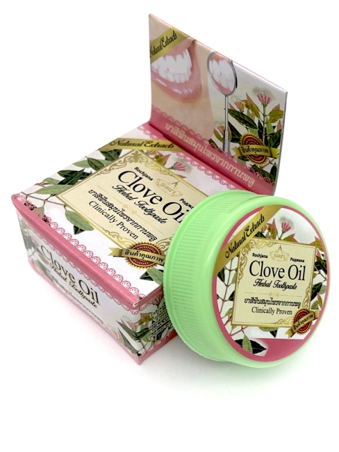 Rochjana Зубная паста отбеливающая растительная с маслом гвоздики Clove Oil Herbal Toothpaste, 30 г