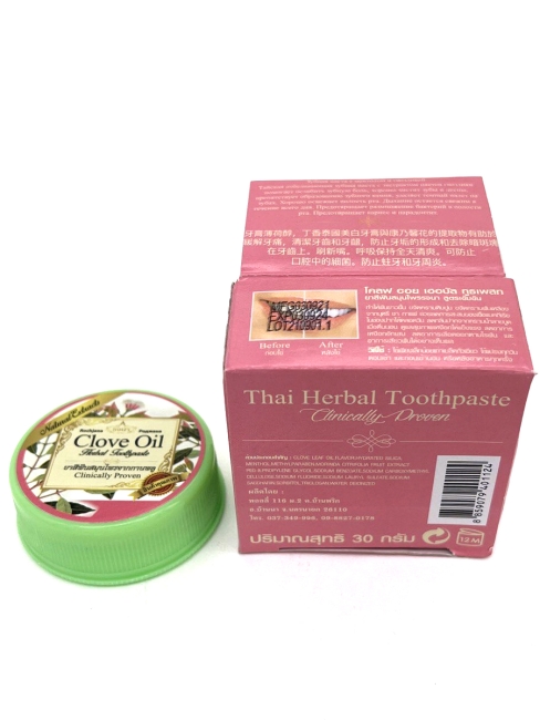 Rochjana Зубная паста отбеливающая растительная с маслом гвоздики Clove Oil Herbal Toothpaste, 30 г