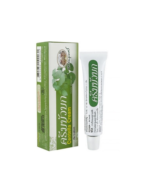 Abhaibhubejhr Натуральный ранозаживляющий крем с Центеллой Азиатской против шрамов, растяжек Centella Cream, 10 г Abhaibhubejhr Натуральный ранозаживляющий крем с Центеллой Азиатской против шрамов, растяжек Centella Cream, 10 г