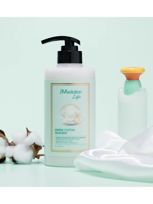 JMsolution Маска для волос увлажняющая с морской водой и экстрактом жемчуга Life Marine Cotton Treatment, 500 мл JMsolution Маска для волос увлажняющая с морской водой и экстрактом жемчуга Life Marine Cotton Treatment, 500 мл