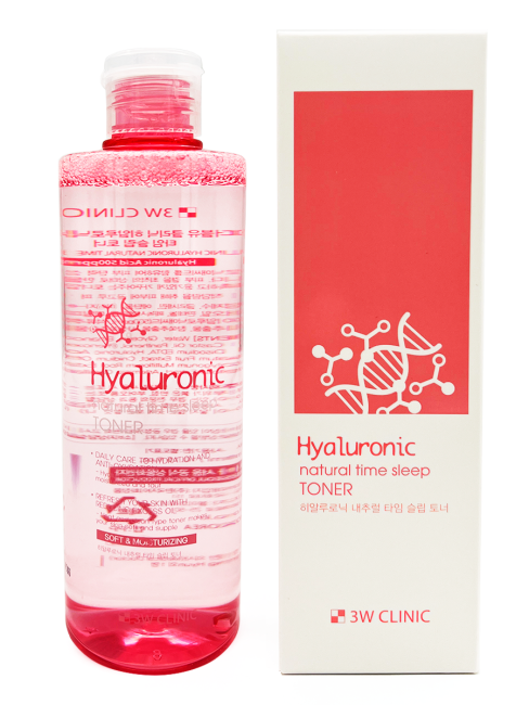 3W Clinic Увлажняющий ночной тонер для лица с гиалуроновой кислатой Hyaluronic Natural Time Sleep Toner, 300 мл 3W Clinic Увлажняющий ночной тонер для лица с гиалуроновой кислатой Hyaluronic Natural Time Sleep Toner, 300 мл