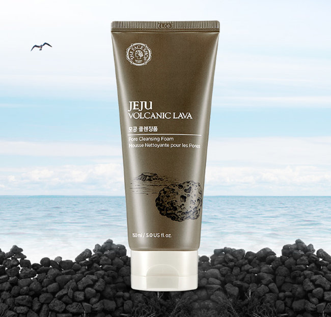 THE FACE SHOP Jeju Volcanic Lava Pore Cleansing Foam Пенка для умывания с вулканическим пеплом, 150 мл THE FACE SHOP Jeju Volcanic Lava Pore Cleansing Foam Пенка для умывания с вулканическим пеплом, 150 мл