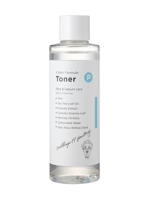 Village 11 Factory Тонер для лица очищающий и сужающий поры с маслом чайного дерева P Skin Formula Toner, 250 мл