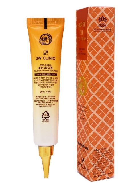 3W Clinic Комплект питательных кремов для век с лошадиным жиром Horse Oil Eye Cream, 2 шт*40 мл 3W Clinic Комплект питательных кремов для век с лошадиным жиром Horse Oil Eye Cream, 2 шт*40 мл