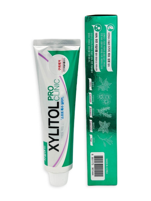 Mukunghwa Лечебно-профилактическая зубная паста для укрепления эмали c экстрактами 5 трав Xylitol Pro Clinic, 130 г
