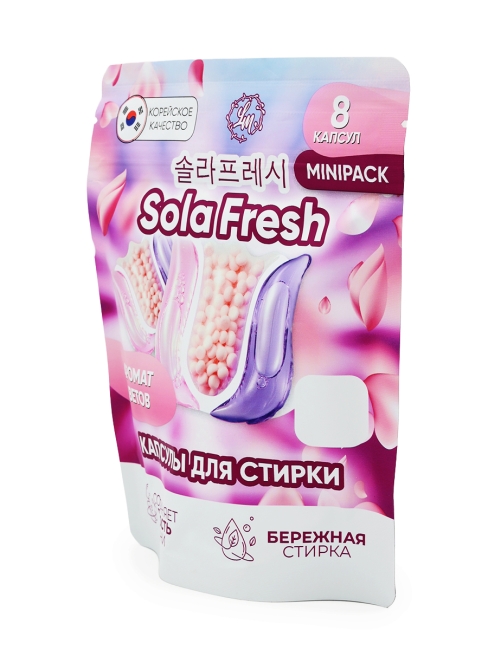 Sola Fresh Капсулы для стирки всех видов белья c ароматом цветов, 8 шт
