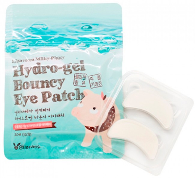 Elizavecca Milky Piggy Hydro Gel Bouncy Eye Patch Набор гидрогелевых патчей для кожи вокруг глаз, 20 шт