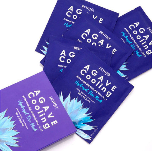 Petitfee Agave Cooling Hydrogel Face Mask Охлаждающая гидрогелевая маска для лица с экстрактом агавы, 5 шт Petitfee Agave Cooling Hydrogel Face Mask Охлаждающая гидрогелевая маска для лица с экстрактом агавы, 5 шт