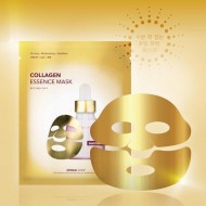 Dermal Shop Collagen Essence Mask Gold Flash Фольгированная коллагеновая маска для лица c аденозином и пептидами, 30 г