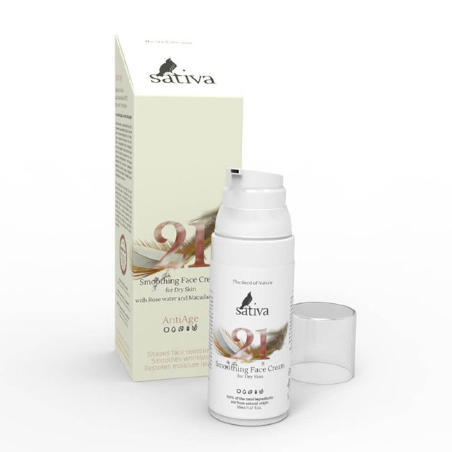 Sativa №21 Крем для лица Anti Age дневной разглаживающий для сухого типа кожи, 50 мл