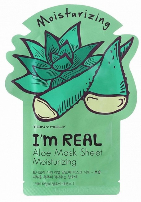 TONYMOLY I’m Real Aloe Mask Sheet Moisturizing Тканевая увлажняющая маска с экстрактом алоэ, 21 г TONYMOLY I’m Real Aloe Mask Sheet Moisturizing Тканевая увлажняющая маска с экстрактом алоэ, 21 г