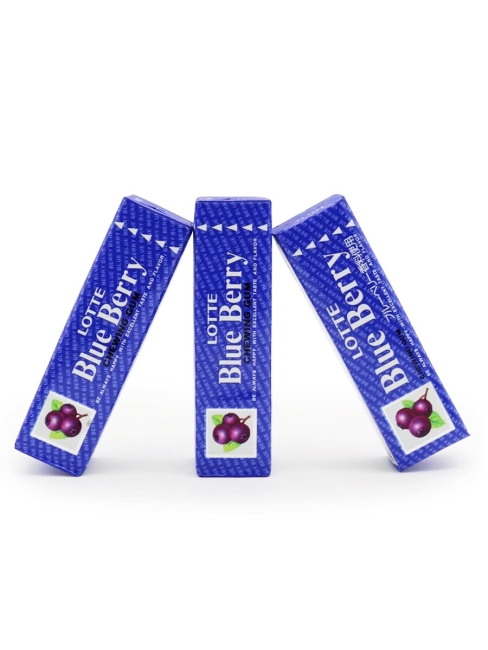 LOTTE Жевательная резинка Голубика, комплект из 3 пачек Blueberry Chewing Gum, 3*31 г LOTTE Жевательная резинка Голубика, комплект из 3 пачек Blueberry Chewing Gum, 3*31 г