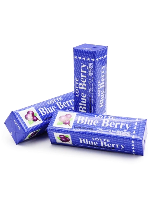 LOTTE Жевательная резинка Голубика, комплект из 3 пачек Blueberry Chewing Gum, 3*31 г LOTTE Жевательная резинка Голубика, комплект из 3 пачек Blueberry Chewing Gum, 3*31 г