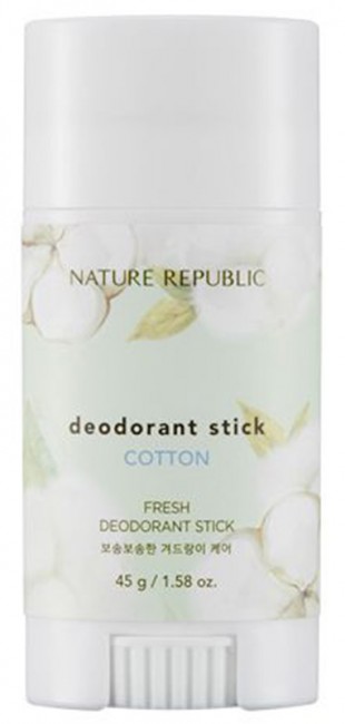 NATURE REPUBLIC Fresh Deodorant Stick Cotton Дезодорант-стик с ароматом хлопка, 45 г