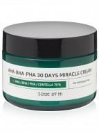 Some By Mi Восстанавливающий крем для проблемной кожи с 3-мя видами кислот и экстрактом центеллы азиатской AHA-BHA-PHA 30 Days Miracle Cream, 60 г
