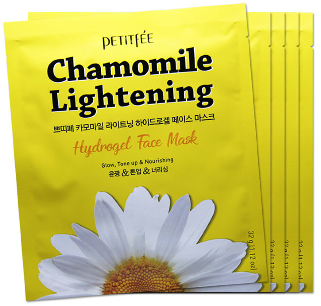 Petitfee Маска для лица гидрогелевая Chamomile Lightening Hydrogel Face Mask, 5 шт Petitfee Маска для лица гидрогелевая Chamomile Lightening Hydrogel Face Mask, 5 шт