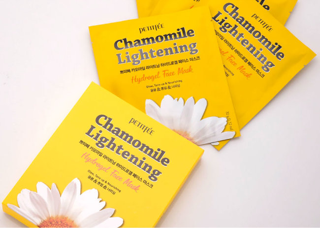 Petitfee Маска для лица гидрогелевая Chamomile Lightening Hydrogel Face Mask, 5 шт Petitfee Маска для лица гидрогелевая Chamomile Lightening Hydrogel Face Mask, 5 шт