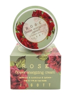 Jigott Крем для лица для поддержания энергии кожи с экстрактом Розы Rose Flower Energizing Cream, 100 мл