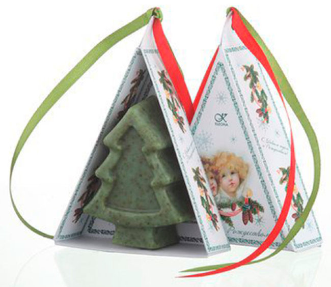 Kleona Подарочное мыло Рождественская ёлочка, 80 г Kleona Подарочное мыло Рождественская ёлочка, 80 г