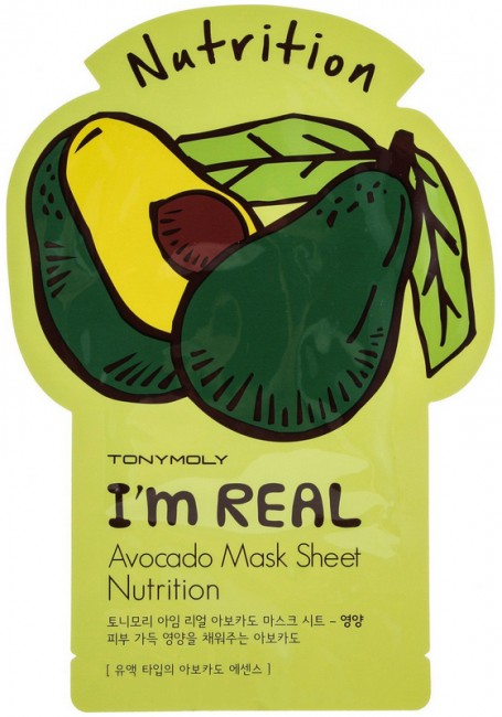 TONYMOLY I’m Real Avocado Mask Sheet Nutrition Тканевая питательная маска с экстрактом авокадо, 21 г TONYMOLY I’m Real Avocado Mask Sheet Nutrition Тканевая питательная маска с экстрактом авокадо, 21 г