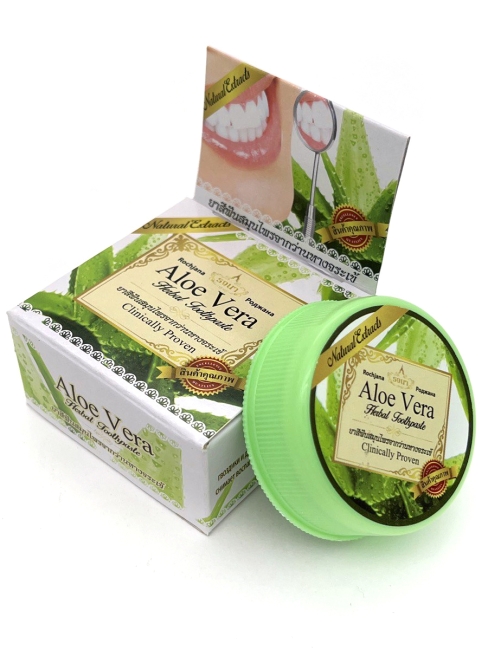 Rochjana Зубная паста отбеливающая растительная с Алоэ Вера Aloe Vera Herbal Toothpaste, 30 г