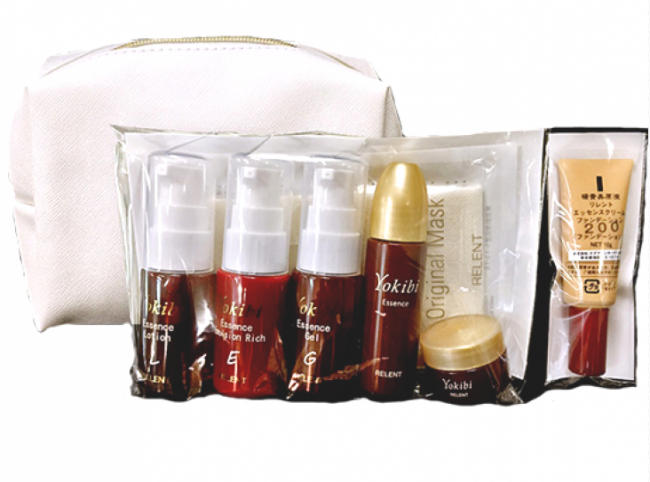 Yokibi Trial Set 201 Дорожный набор Ёкиби из 6 предметов, тон пудры 201, светлая Охра